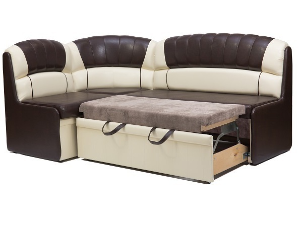 Кухонный раскладной угловой диван Модерн-2 со спальным местом и местом для хранения - купить недорого в СПб 
