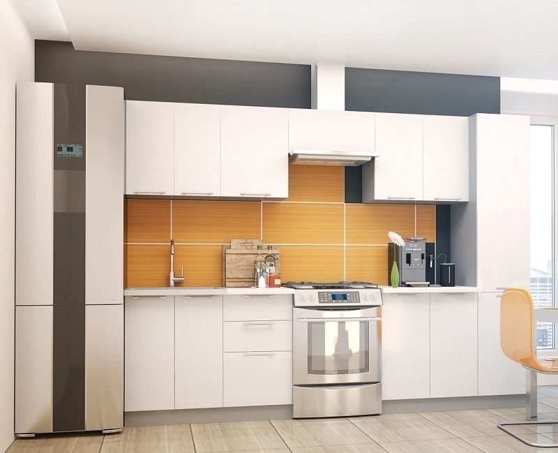 Модульная готовая кухня Ксения 2,9м (комп.139) МДФ Белый глянец (прямая) Модульная готовая кухня Ксения 2,9м (комп.139) МДФ Белый глянец (прямая)