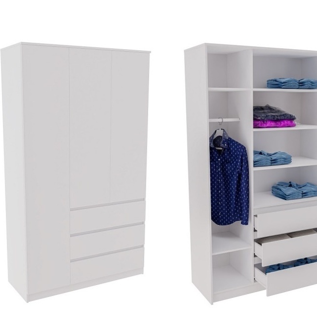 Спальня Норд белая: шкаф 1,2 Спальня Норд белая: шкаф 1,2