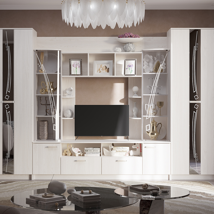 Гостиная Венеция Ясень белый