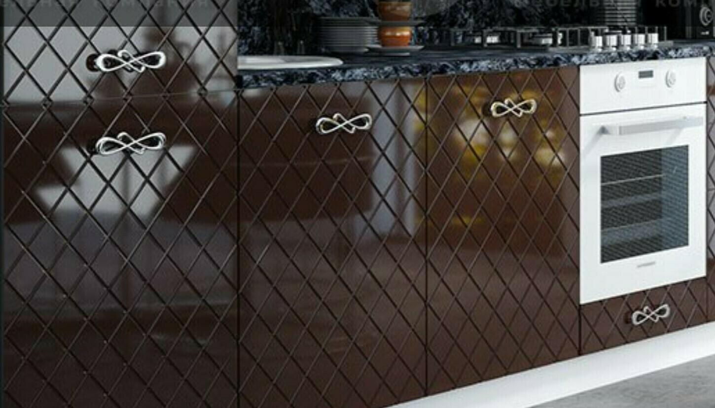 Кухня Арт МДФ Шоколад глянец - цвета фасадов (современная модульная кухня в СПб)