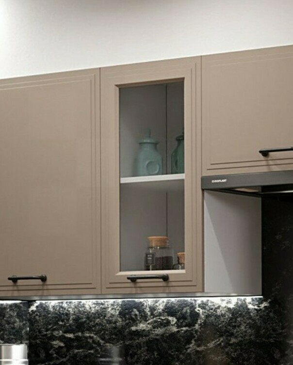 Кухня Атланта фасады МДФ Холст Латте