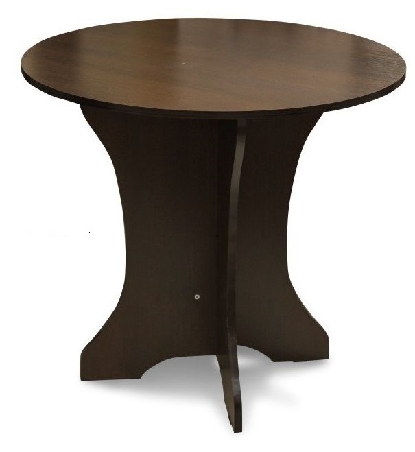 Стол круглый нераскладной (стол кухонный нераздвижной) ЛДСП цвет Венге