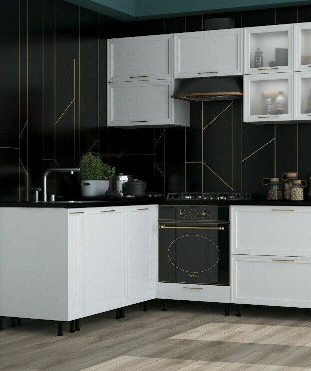 Модульная кухня Инфинити МДФ Белый софт