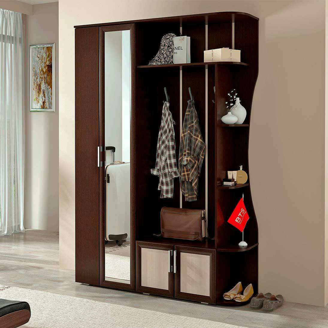 Прихожая Ксения-1 Венге/Лоредо - маленькая готовая прихожая Прихожая Ксения-1 Венге/Лоредо