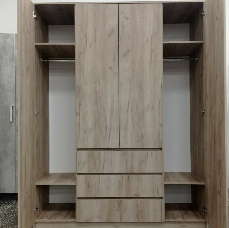 Спальня Норд Дуб Крафт серый: Шкаф 1,6 Норд Дуб Крафт серый Спальня Норд Дуб Крафт серый - недорогая модульная спальня в стиле лофт