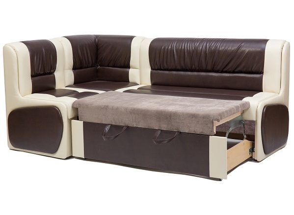 Кухонный раскладной угловой диван Квадро-4 со спальным местом и местом для хранения - купить недорого в СПб 