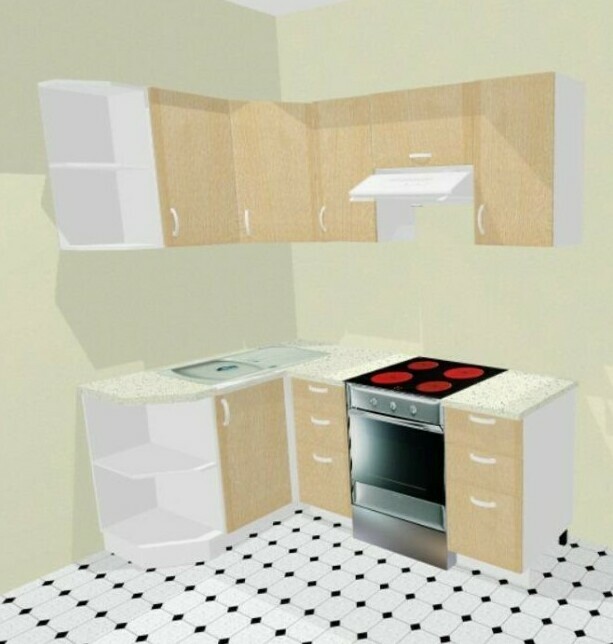 Угловая кухня эконом - модульная кухня в наличии в СПб