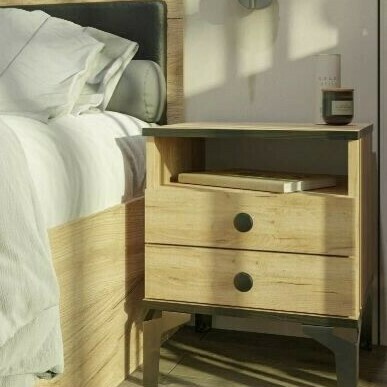 Тумба прикроватная Бриона Дуб золотой/Венге Спальня Бриона Дуб золотой/Венге (модульная современная спальня )