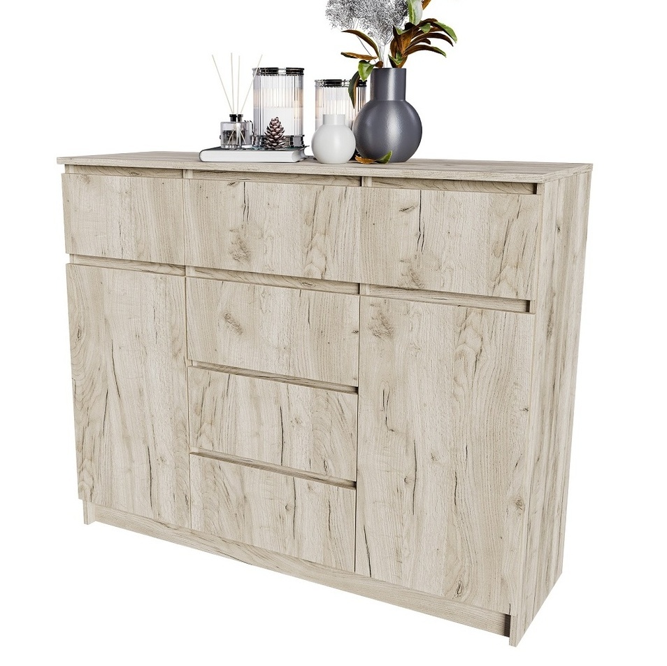 Спальня Норд Дуб Крафт серый: Комод №5 Норд Дуб Крафт серый Спальня Норд Дуб Крафт серый - недорогая модульная спальня в стиле лофт