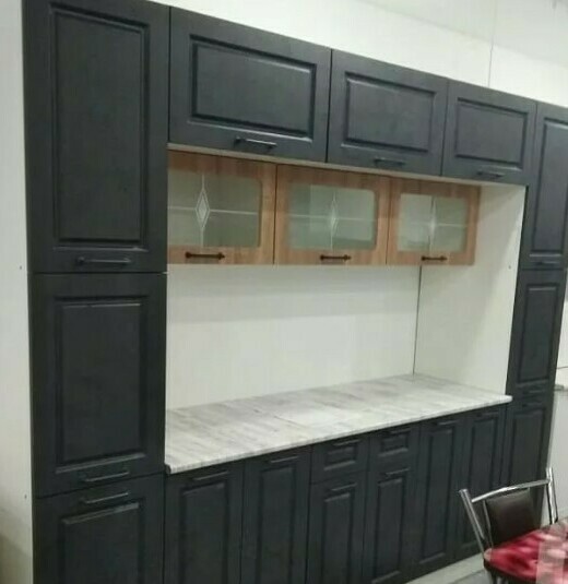 Кухня Квадро лофт Бетон тёмный/Дуб сонома Кухня Квадро лофт Бетон тёмный/Дуб сонома