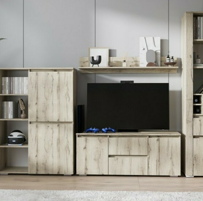 Модульная гостиная Норд Дуб Крафт серый Гостиная Норд Дуб Крафт серый (стенка в гостиную Норд)