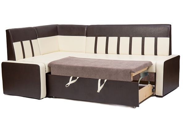 Кухонный раскладной угловой диван Квадро-2 со спальным местом и местом для хранения - купить недорого в СПб 