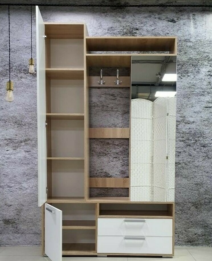 Маленькая готовая прихожая Ница Прихожая Ница Белый/Дуб Сонома