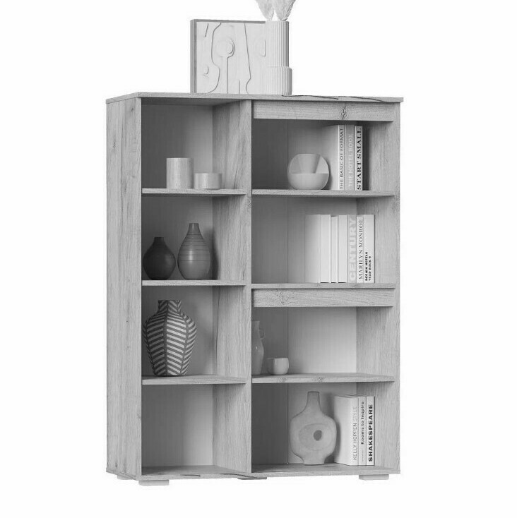 Норд белый гладкий Пенал низкий Гостиная Норд белая (модульная гостиная Норд белый гладкий)