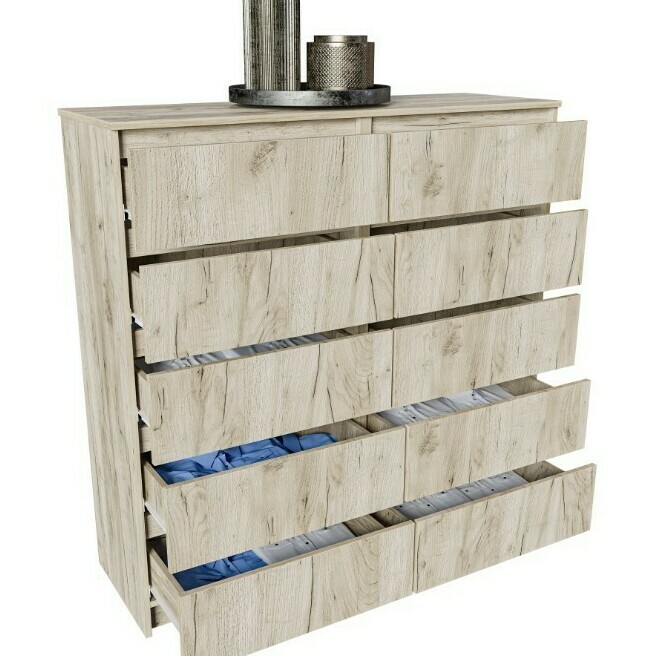 Спальня Норд Дуб Крафт серый: Комод №6 Норд Дуб Крафт серый Спальня Норд Дуб Крафт серый - недорогая модульная спальня в стиле лофт