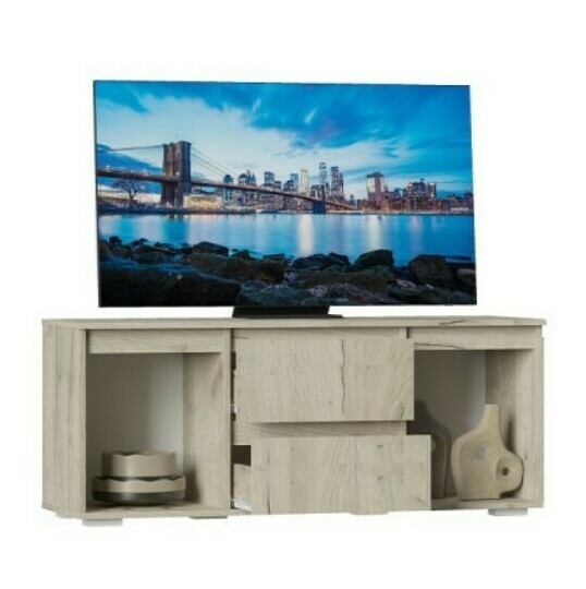 Норд Дуб Крафт серый Тумба ТВ Гостиная Норд Дуб Крафт серый (модульная гостиная Норд белый гладкий)