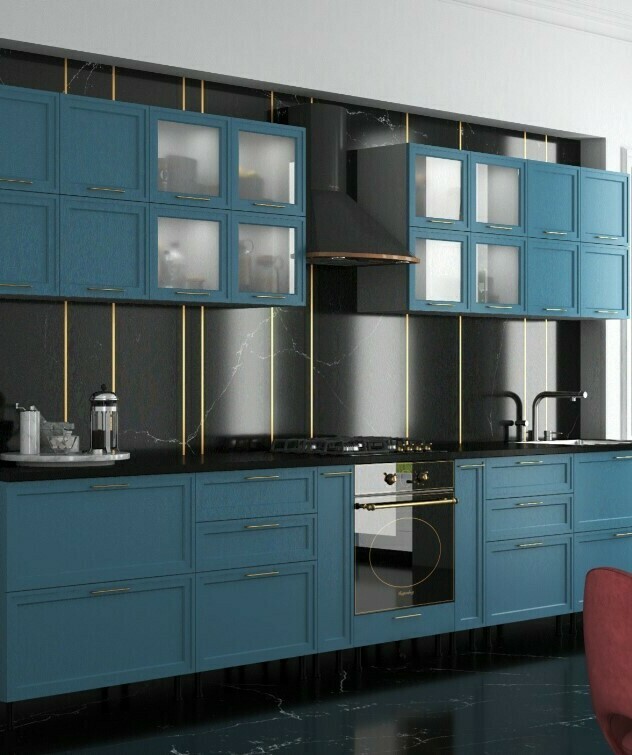 Модульная кухня Инфинити МДФ Оушен