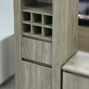 Норд Дуб Крафт серый Пенал высокий Гостиная Норд Дуб Крафт серый (модульная гостиная Норд белый гладкий)