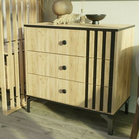 Комод Бриона Дуб золотой/Венге Спальня Бриона Дуб золотой/Венге (модульная современная спальня )