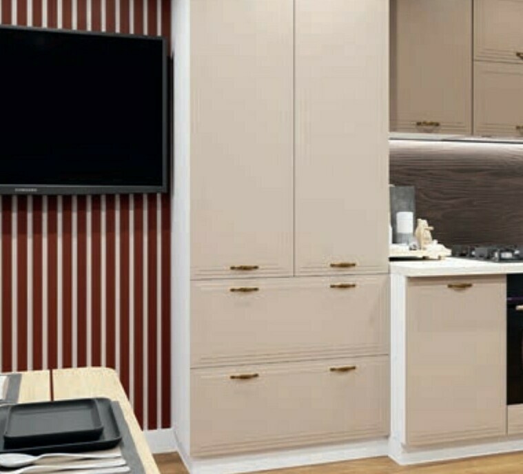 Модульная кухня София МДФ: Буфет 900 фасады Холст БрюлеМодульная кухня Атланта Холст МДФ: фасады Холст Латте) Модульная кухня София МДФ: Буфет 900 фасады Холст Брюле