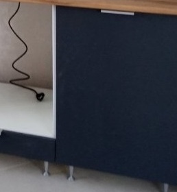 Модульная кухня Тиффани: фасад нижний МДФ Бетон темный без фрезеровки Модульная кухня Тиффани: фасад нижний МДФ Бетон темный без фрезеровки