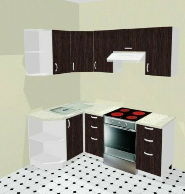 Угловая кухня эконом - модульная кухня в наличии в СПб