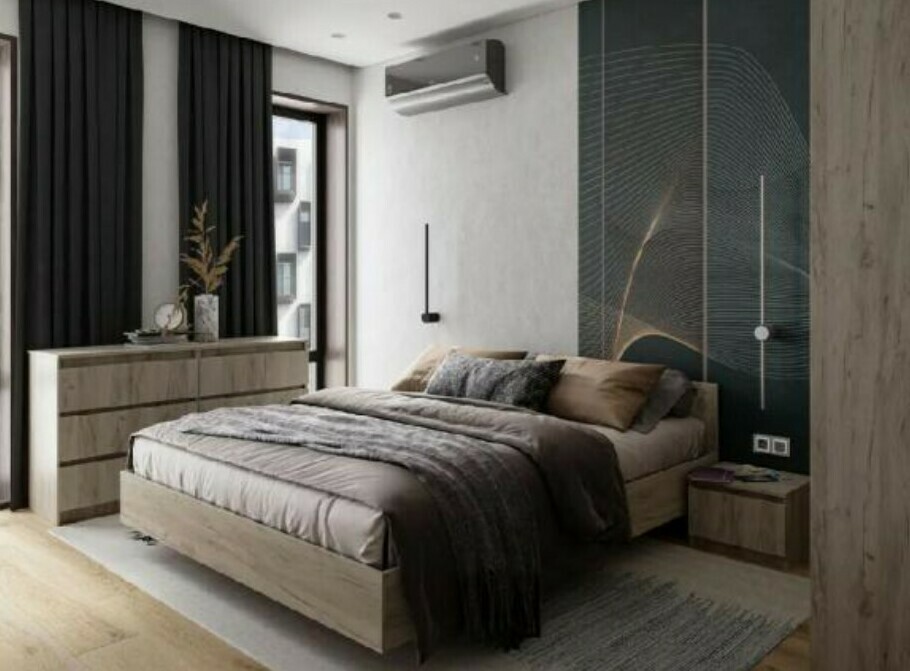 Модульная спальня Норд Дуб Крафт серый - спальный гарнитур комплектация №1 Спальня Норд Дуб Крафт серый