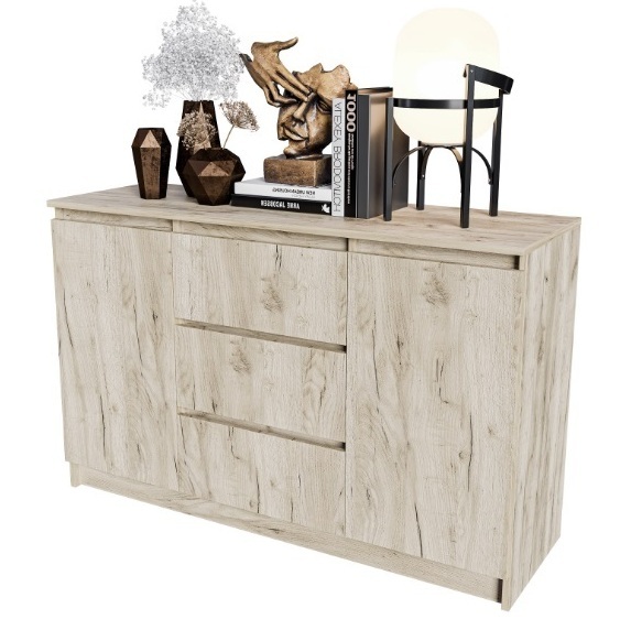 Спальня Норд Дуб Крафт серый: Комод №3 Норд Дуб Крафт серый Спальня Норд Дуб Крафт серый - недорогая модульная спальня в стиле лофт