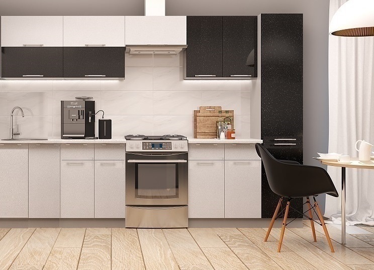 Модульная кухня Ксения/Техно  МДФ 3,0м (комп. 140)