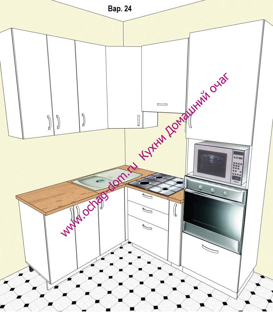 Кухня в корабле (кухонный гарнитур в доме-корабле) - купить кухню для дома корабль серии 1ЛГ-600