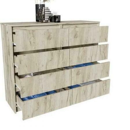 Норд Дуб Крафт серый Комод №4 Гостиная Норд Дуб Крафт серый (модульная гостиная Норд белый гладкий)