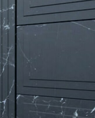 Модульная кухня Атланта Мрамор  МДФ : фасады Мрамор черный, столешница Дуб бунратти