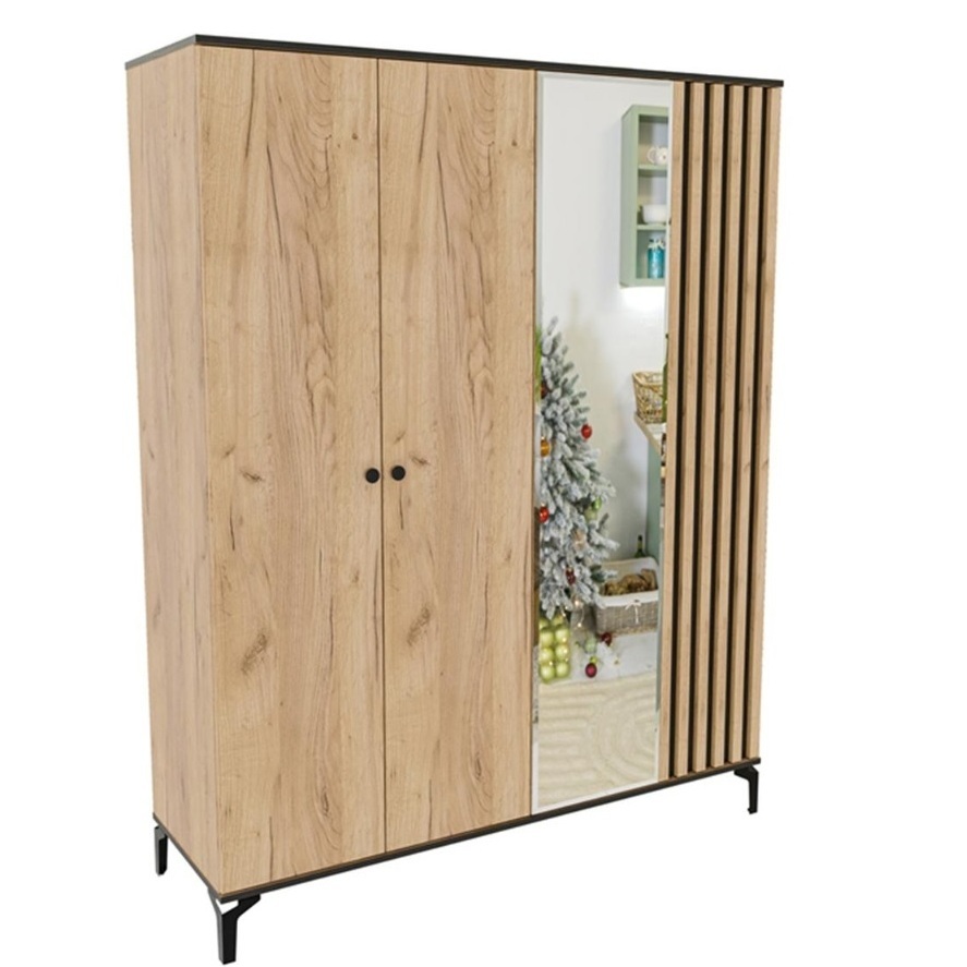 Шкаф Бриона 4-створч. Дуб золотой/Венге Спальня Бриона Дуб золотой/Венге