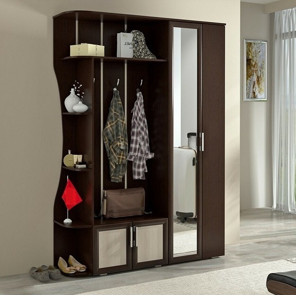 Прихожая Ксения-1 Венге/Лоредо - маленькая готовая прихожая Прихожая Ксения-1 Венге/Лоредо