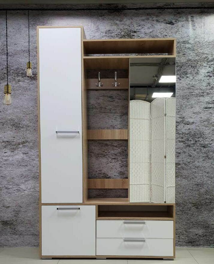 Маленькая готовая прихожая Ница Прихожая Ница Белый/Дуб Сонома