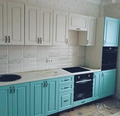 Кухня Квадро Белое дерево/Скай Кухня Квадро Белое дерево/Скай