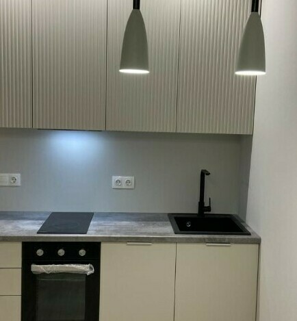 Модульная кухня Тиффани-1 МДФ Холст белый/Белый матовый (ручки нестандартные)