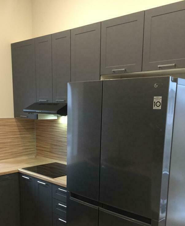 Модульная матовая  кухня Неаполь МФД Грей софт