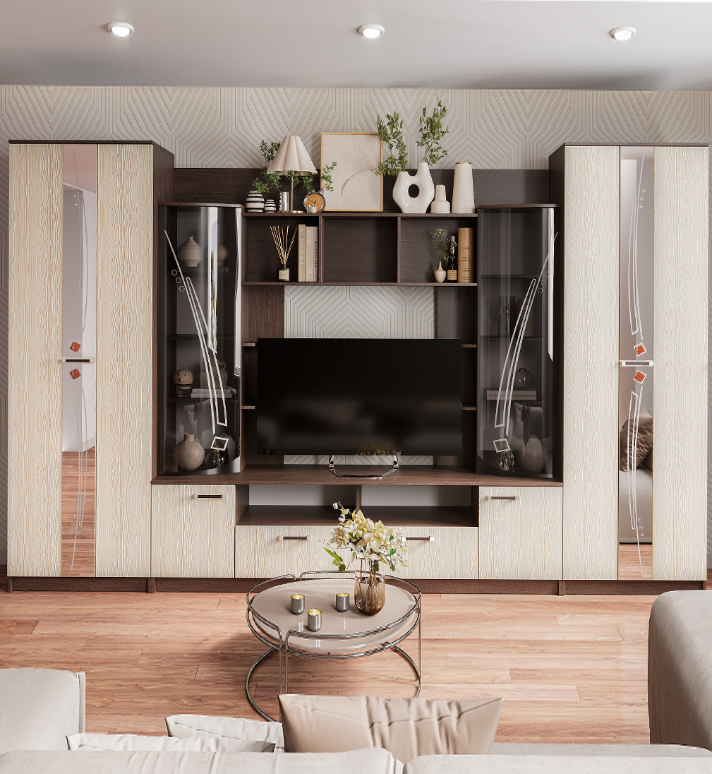 Стенка в гостиную Венеция Венге/Лоредо -купить недорого в интернет-магазине СПб