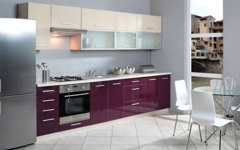 Кухня Ксения 3,0м (комп.84) Ваниль/Черника