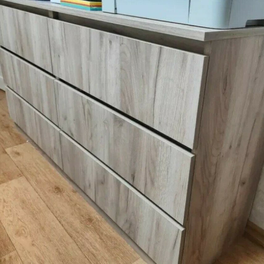 Норд Дуб Крафт серый Комод №7 Гостиная Норд Дуб Крафт серый (модульная гостиная Норд белый гладкий)