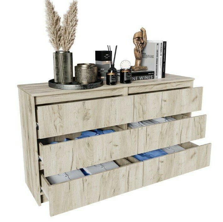 Спальня Норд Дуб Крафт серый: Комод №7 Норд Дуб Крафт серый Спальня Норд Дуб Крафт серый - недорогая модульная спальня в стиле лофт