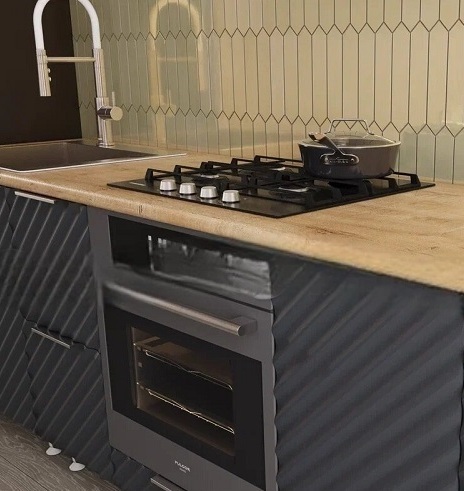 Модульная кухня Орион МДФ Грей софт