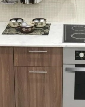 Кухня Дина Ясень шимо тёмный ЛДСП Кухня Дина Ясень шимо тёмный ЛДСП