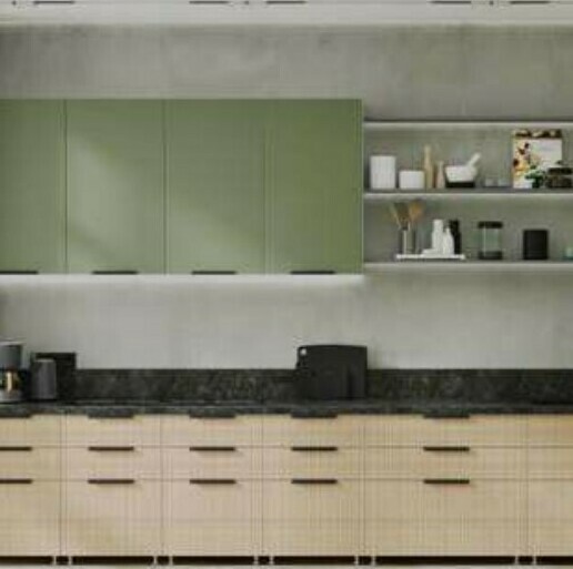 Кухня Саванна - модульная кухня Саванна МДФ Эвкалипт софт/Рейка Кухня Саванна - модульная кухня Саванна МДФ Эвкалипт софт/Рейка