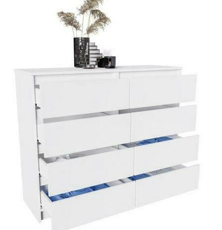 Спальня Норд белая: комод №4 Спальня Норд белая: комод №4