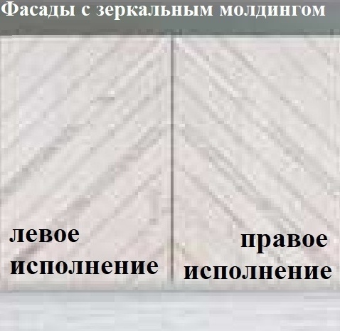 Кухня Энгл - фасады с зеркальным молдингом (вставка на фасаде)