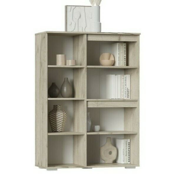 Норд Дуб Крафт серый Пенал низкий Гостиная Норд Дуб Крафт серый (модульная гостиная Норд белый гладкий)