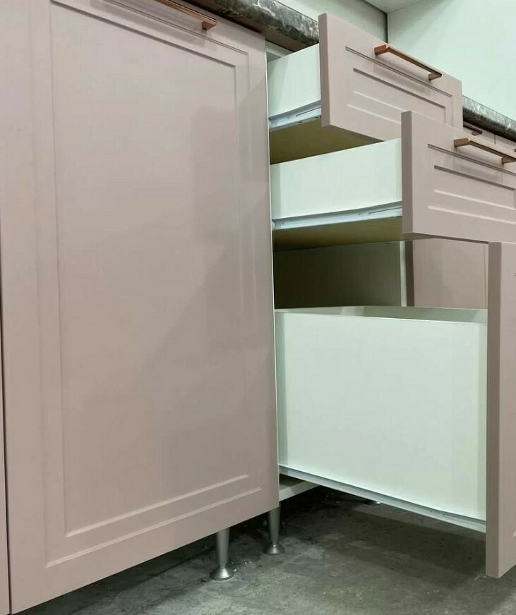 Модульная кухня Инфинити МДФ Пыльная роза Модульная кухня Инфинити МДФ Пыльная роза